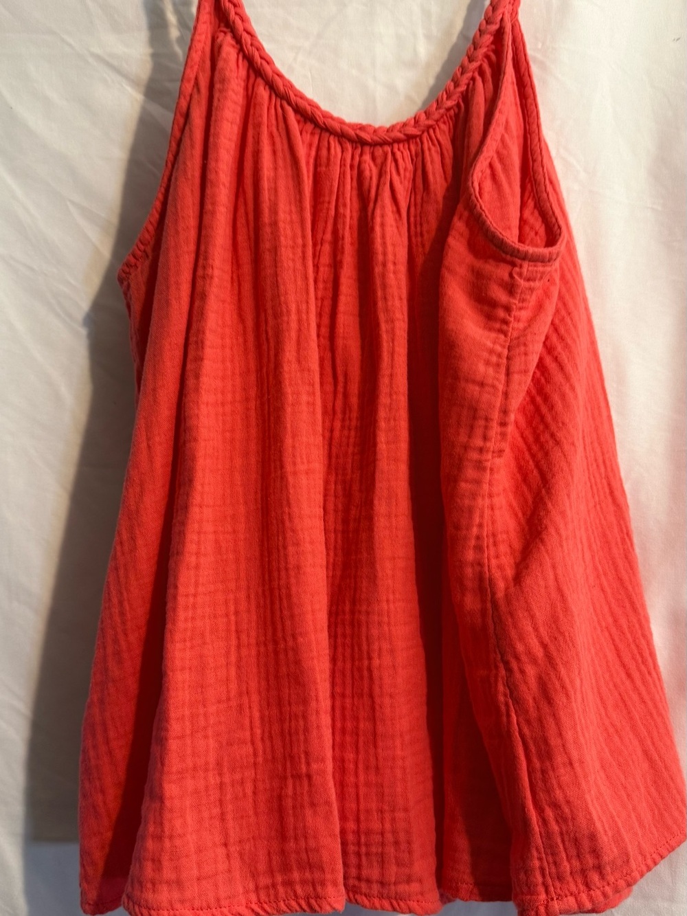 Universal Thread Braided-Strap Gauze Tank Top - Coral - Picture 2 of 4